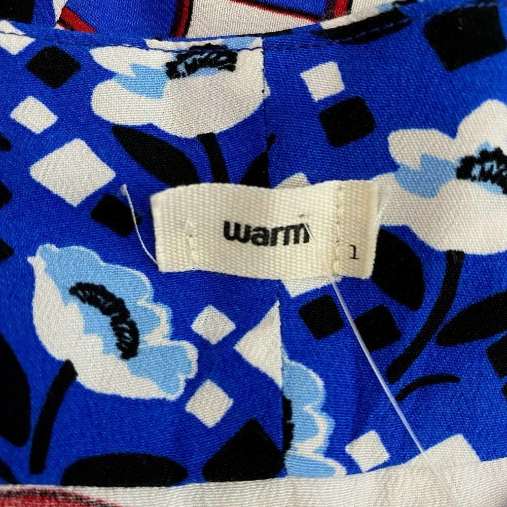 WARM Kimono Sleeve Dress Blue/White Floral‎ - Picture 9 of 12